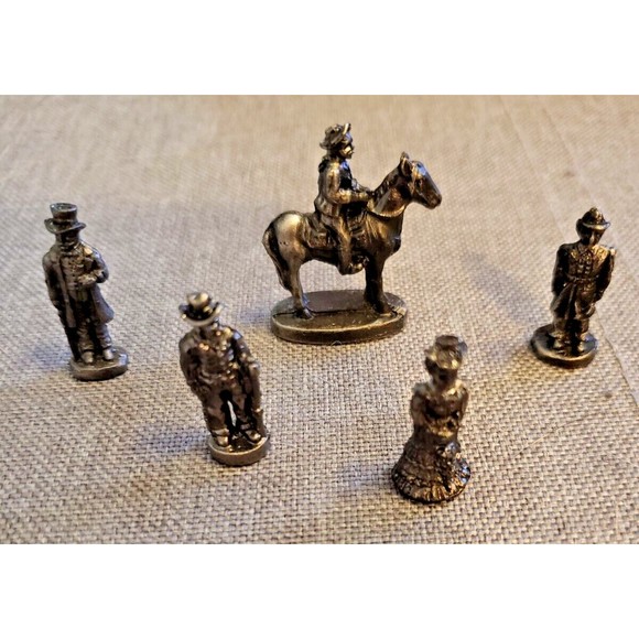 Vintage The Americana Solid Pewter Collection Pony Express 5 Figures 1992 new - Picture 4 of 10
